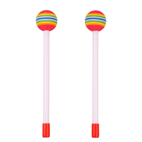 2Pcs Drum Sticks Round Felt Mallet EVA Orff Hand