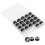 25Pcs Bobbin Set Black with Threads Case Boxed 5