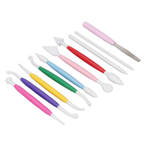 10PCS Set Cake Decorating Hand Tool Plastic 2