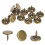 100Pcs Upholstery Nail Flat Head Cyan Bronze Iron 1