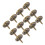 100Pcs Upholstery Nail Flat Head Cyan Bronze Iron 5