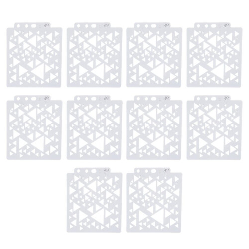 10pcs Stencil Reusable Hollow Glossy PET Template