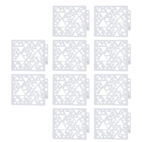 10pcs Stencil Reusable Hollow Glossy PET Template 2