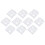 10pcs Stencil Reusable Hollow Glossy PET Template 2