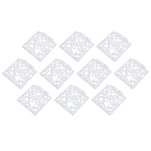 10pcs Stencil Reusable Hollow Glossy PET Template 1