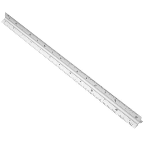 30 cm triangulär linjal i aluminiumlegering 2