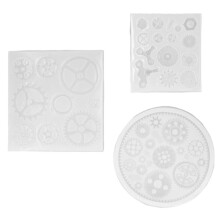 3PCS Gear Silicone Mould Cartoon Punk Style