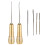 2 Set Copper Handle Sewing Awl Taper Leather Shoe 4