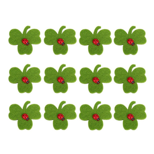 20 st/set broderad lapp med grön klöver 1