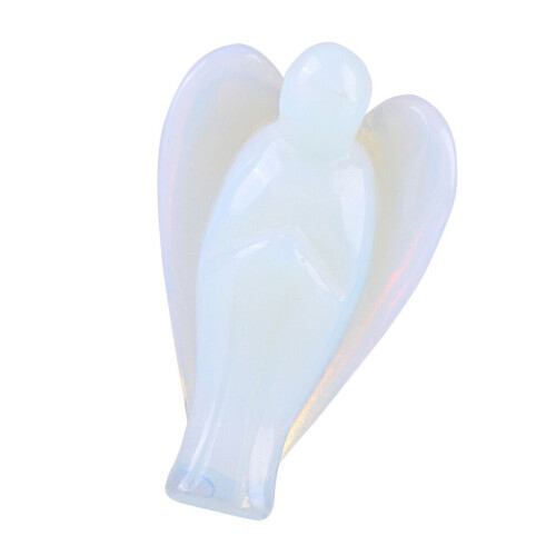 Cristal d'opale naturelle en forme d'ange de 1,5 pouce 1
