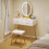 Homcom HOMCOM Dressing Table Set With LED Mirror & Stool 2 Drawers Makeup Desk 1
