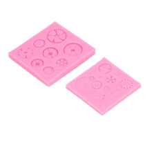 2Pcs Gears Cake Silicone Mold Punk Style High