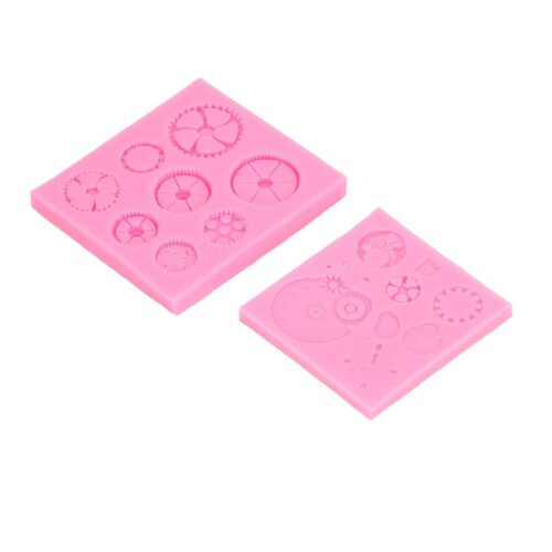 2Pcs Gears Cake Silicone Mold Punk Style High