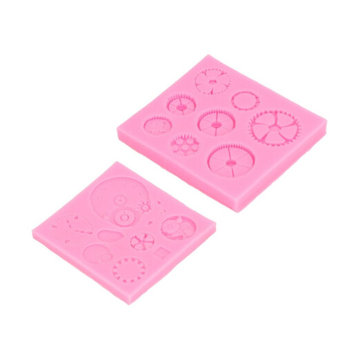 2Pcs Gears Cake Silicone Mold Punk Style High 2
