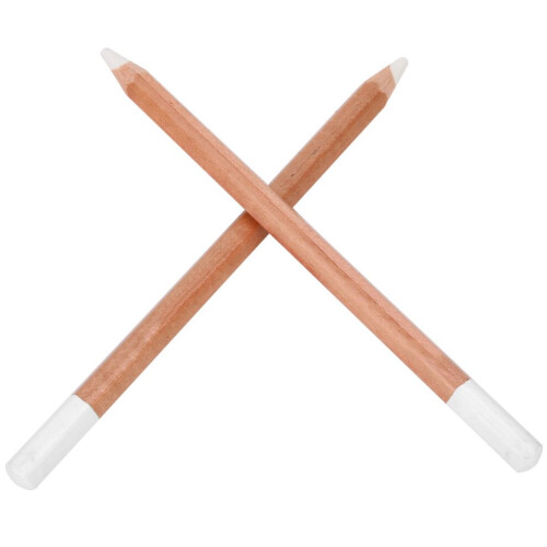 2 lápices de carbón blanco de madera profesional 2