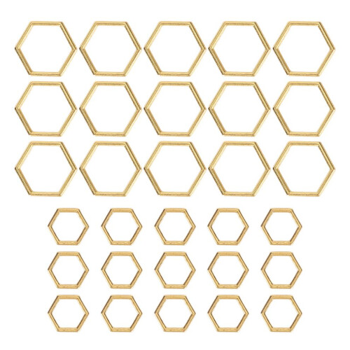 30pcs Hexagonal Knitting Stitch Markers Plating