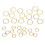 30pcs Hexagonal Knitting Stitch Markers Plating 4