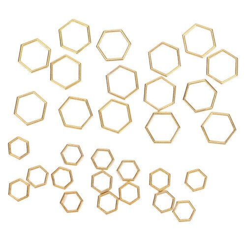 30pcs Hexagonal Knitting Stitch Markers Plating 1