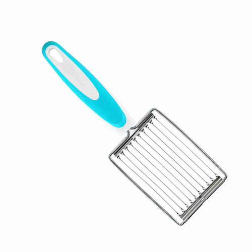 Versatile Kitchen Cutter for Cheese Ham & More - Blue Stainless Steel