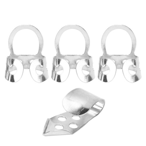 Finger Picks Metal Adjustable Hollow 3Pcs Index 1