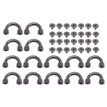 14 Sets D-Ring-Verbinderschnallen 11x9x3mm Silber