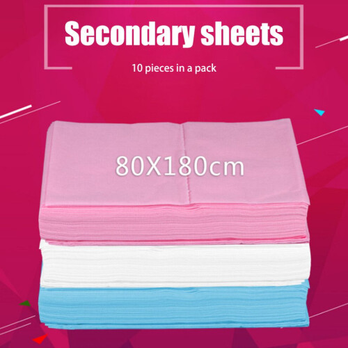 10PCs 180x80cm Disposable Non Woven Bed Sheet 2