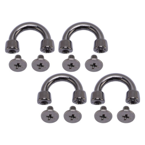 14 Sets D Ring Connector Buckle 11x9x3mm Silver 2