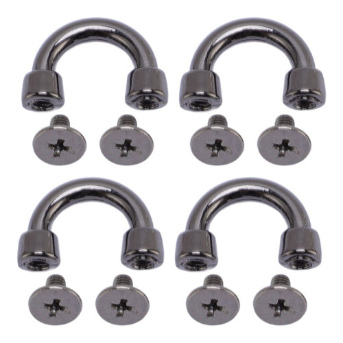 14 Sets D Ring Connector Buckle 11x9x3mm Silver 1