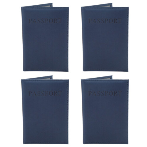 4 Pcs Passport Holder Soft Waterproof PU Leather