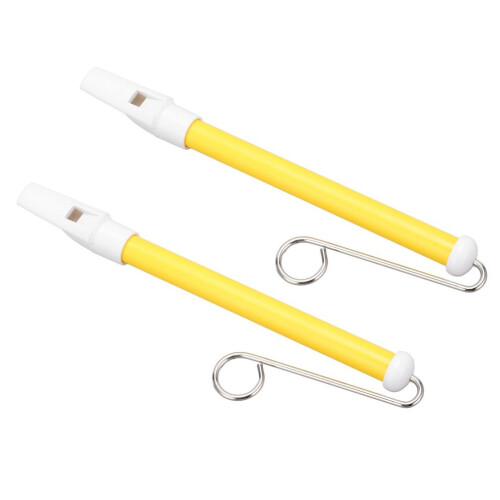 2 stuks schuiffluitjes van metaal 1