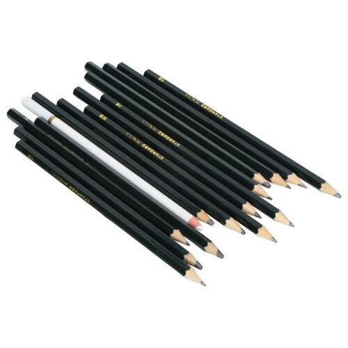 15-teiliges Skizzenstift-Set, Zeichenstiftbox 1