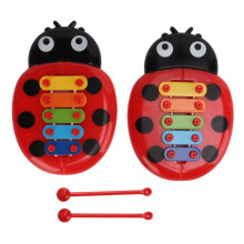 2 Stück Kinder-Xylophon, bunt, sieben Sterne, Marienkäfer