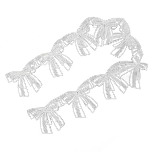 2 Rolls Embroidered Lace Trim Bow Soft Comfortable 1