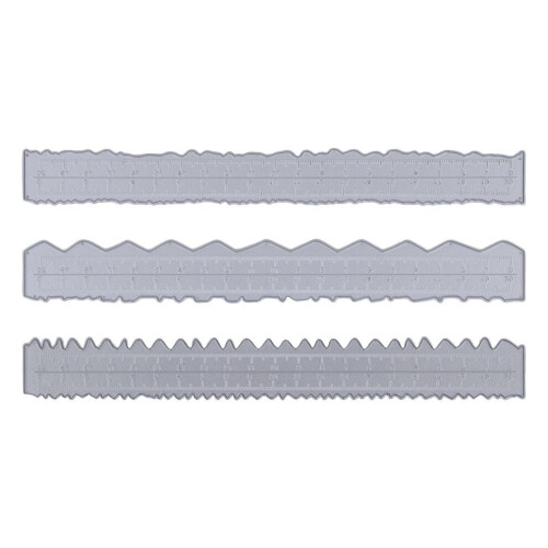 3pcs Irregular Edges Ruler DIY Making Carbon Steel