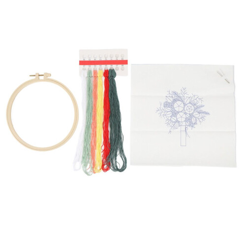 Stick-Starterset mit Blumenmuster
