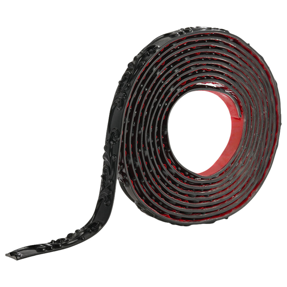 Flexible Molding Trim Wall Trim, 16.4Feet Self Adhesive-Black 7732000222252