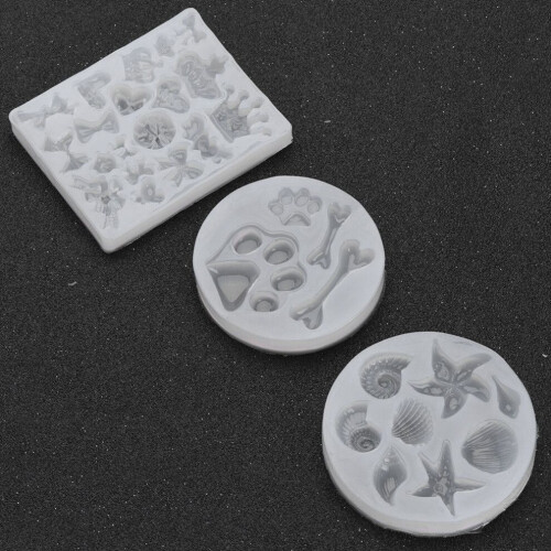 3 st silikonformar epoxiharts DIY-form tasskrona 1