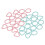 32pcs Knitting Stitch Markers Round Heart Shape 4