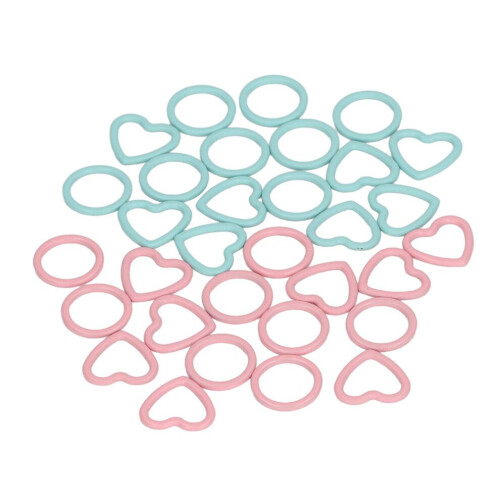 32pcs Knitting Stitch Markers Round Heart Shape 1