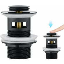 Bouchon de lavabo anti-débordement à clapet, système de drainage efficace et design moderne pour la cuisine et la salle de bain, bouchon à