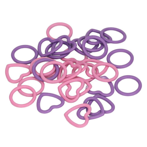 32 piezas de corazón redondo rosa y morado para el hogar 1
