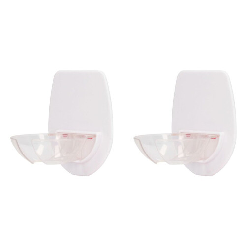 2Pcs Shower Wine Holder Transparent Plastic Simple