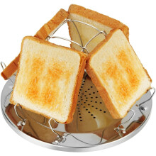 Compañero versátil, tostadora para hornilla de camping, acero inoxidable, diseño plegable para un calentamiento rápido y un tostado uniforme,