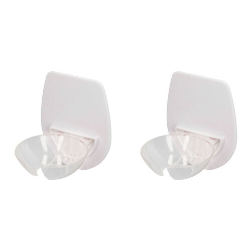 2Pcs Shower Wine Holder Transparent Plastic Simple 1