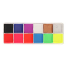 Pintura facial profesional de 12 colores a prueba de agua