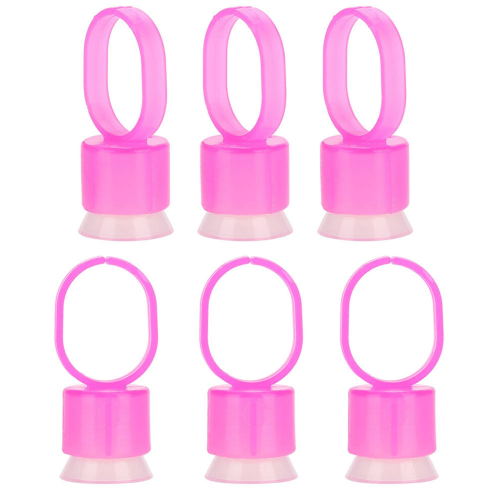 Red 50Pcs Disposable Tattoo Ink Ring Cups With Sponge, 4X1.5cm
