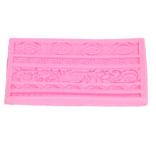 Durable Elastic Cake Mold Flexible Non Stick Reusable Design Elegant Pink Clay Style Heat Resistant Silicone Tool for Fondant Chocolate Cookie Baking
