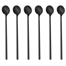 Stijlvolle lepelset, roestvrijstalen bestek met lange steel, vaatwasmachinebestendig voor dagelijks gebruik.