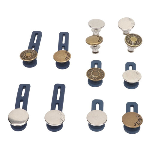 12Pcs Pants Button Extender Detachable Alloy Soft 2