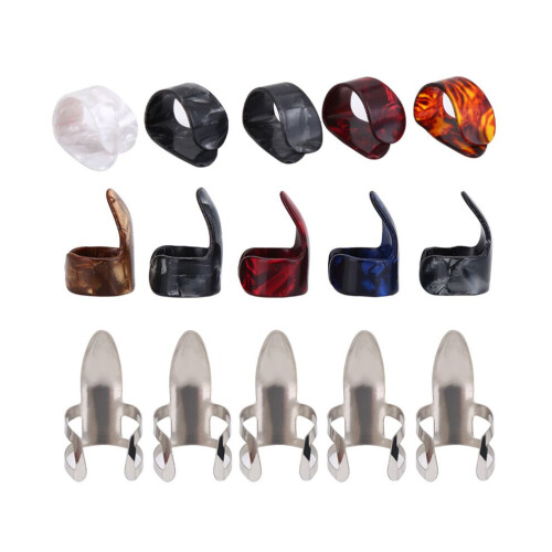 15Pcs DIY Thumb Forefinger Finger Picks Protector 1